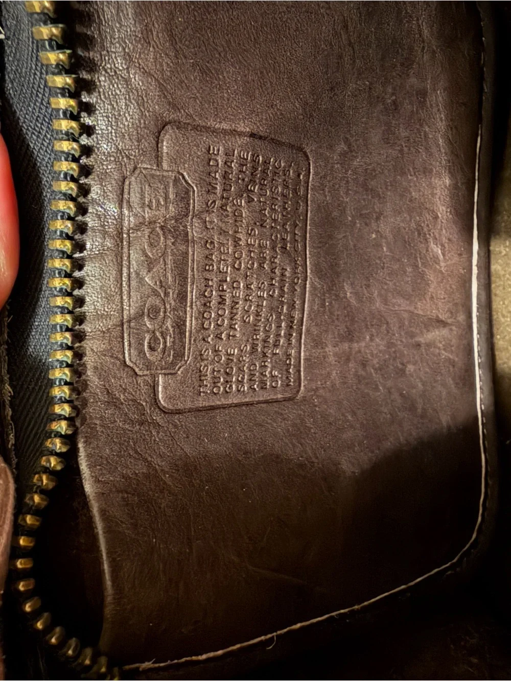 Vintage coach slim satchel